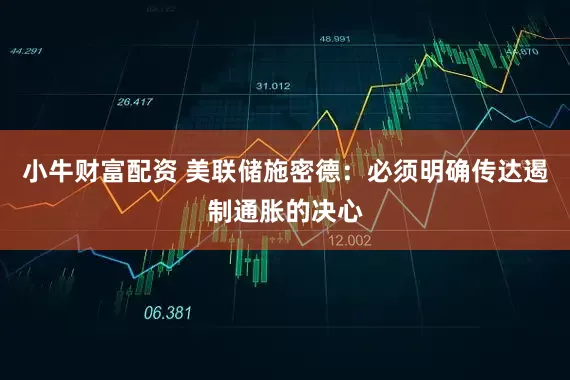 小牛财富配资 美联储施密德：必须明确传达遏制通胀的决心